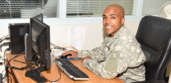 A Colorado State University-Pueblo military student